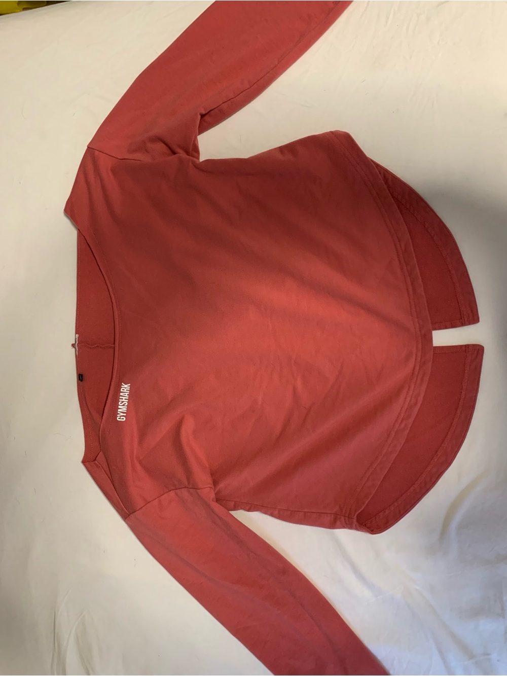 Gymshark Coral-Red Long Sleeve Crew Top